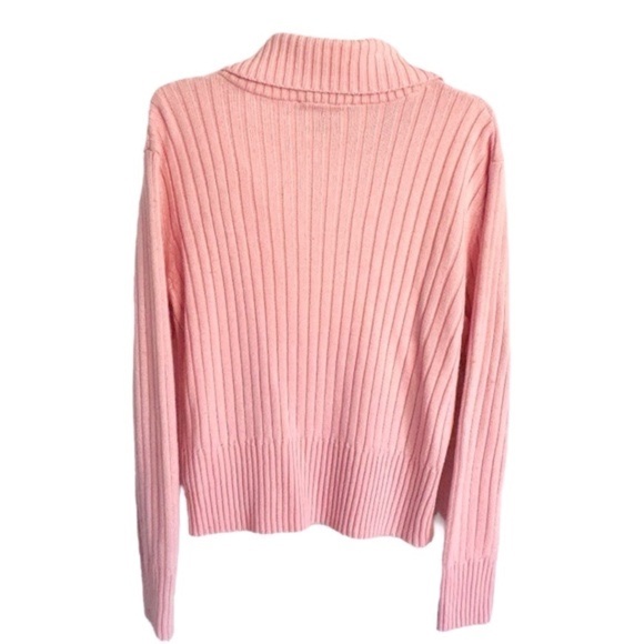 Evan-Picone Size XL Vintage Pink Shawl Collar Sweater - Picture 6 of 9